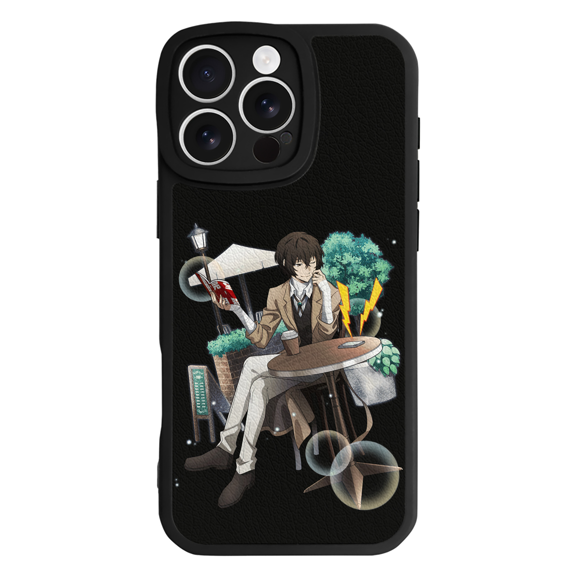 （画像用） 文豪ストレイドッグス Bungo Stray Dogs 【iPhone 16シリーズ対応】シリコンスマホケース（レザー調） 材質：シリコン